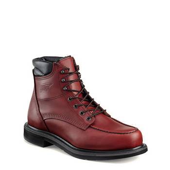 Red Wing SuperSole 6-inch Soft Toe - Bordove Pracovne Cizmy Panske, RW285SK